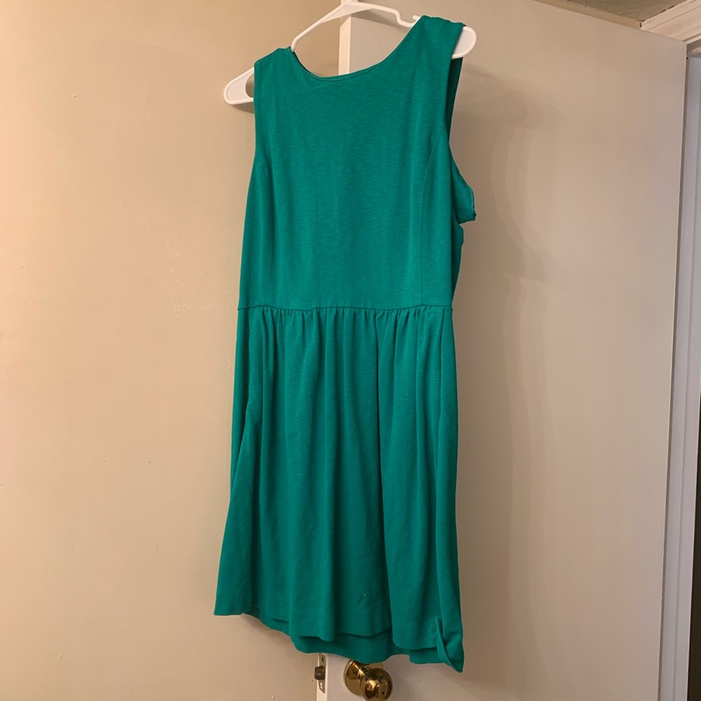 J Crew Factory Sleeveless Dress in emerald Large
